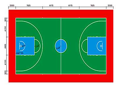 标准篮球场尺寸清晰图